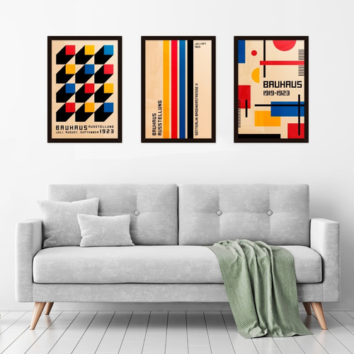 Cuadros Bauhaus Modernos Decorativos Coloridos 35x50c/u