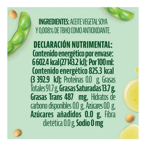 Aceite De Soya Member's Mark 4 Pzas 800 Ml C/u