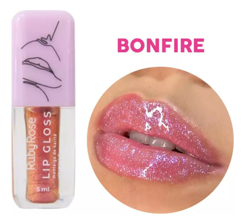 Lip Gloss Glitter Ruby Rose Gloss Labial Atacado Kit
