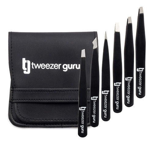 Tweezer Guru Juego De Pinzas Para Cejas Para Mujeres Y Hombr