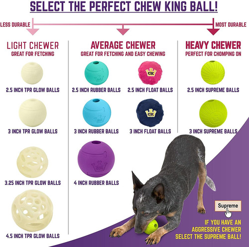 3 X Color al Azar Mascotas Gatos Perro Fetch Bola de entrenamiento para la dentición masticar Fetch 3916