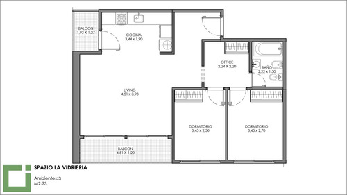 Departamento 3 Ambientes En Venta Santos Lugares