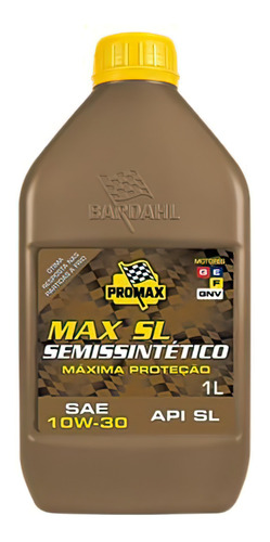 Oleo Motor Semi Sintetico 10w30sl Bardahl Promax 1l