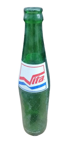 Envase Antiguo De Vidrio De Refresco Vita ( De México )