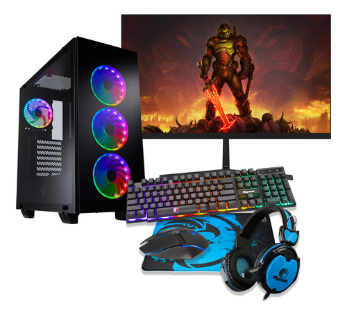 Pc Gamer Completa Nueva Amd 3000g Vega 3 + Monitor + Combo