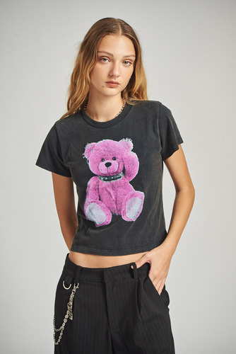 Remera Punk Bear De Algodon Mujer 47 Street