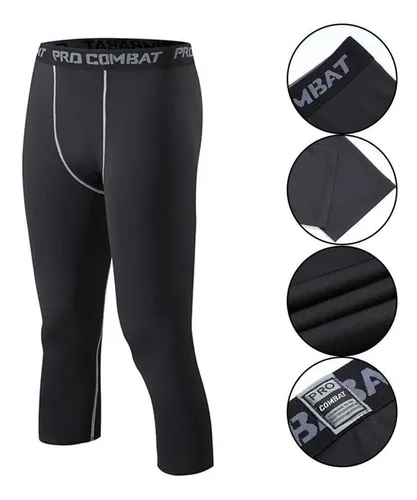 Calça Legging Nike Pro Masculina - Preto+Branco