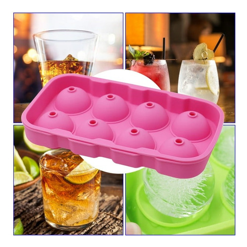 Molde De Silicon Para Hielo Esfera Bartender 