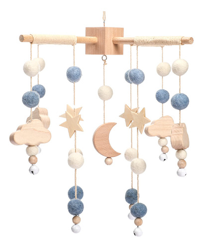 Decoracion Movil De Cuna De Bebe Bohemia, Luna Y Estrellas, 