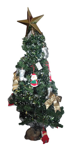 Árbol De Navidad Nevado Base Madera 90 Cm Oferta