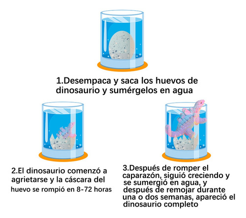 Remojar En Agua Para Expandir Los Juguetes De Huevos De Dino