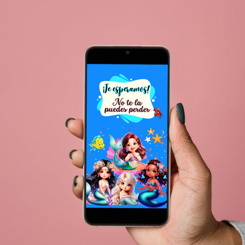 Invitación En Video Personalizada - La Sirenita Bebé