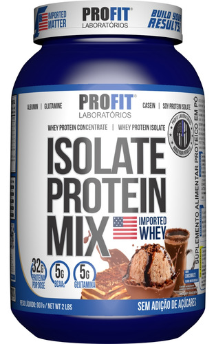 Isolate Protein Mix Whey Isolado Bcaa Glutamina Profit Labs