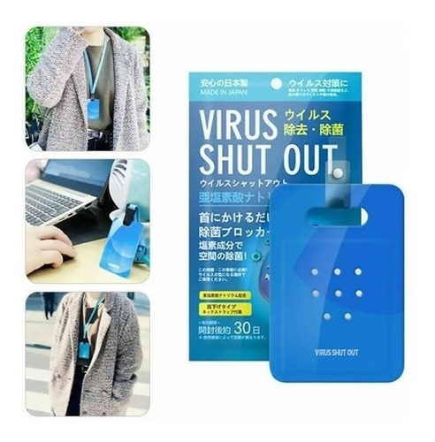 Tarjeta Sanitizante Virus Shut Out Card Anti Virus 6pz
