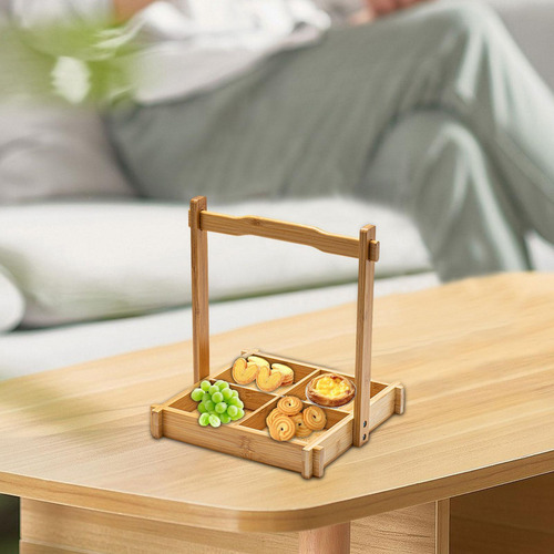 Bandeja De Bambú Para Frutos Secos, Bandeja Creativa Para