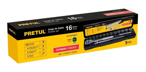 Juego Set De Bocallaves Tubos 17 Piezas Encastre 1/2 Truper