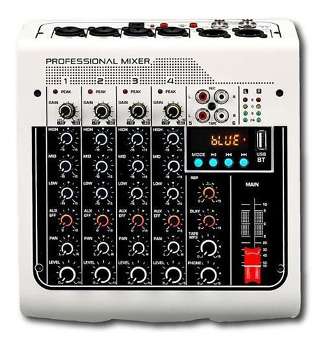 Consola 4 Canales Mixer Bluetooth Usb Phantom Efectos Ross