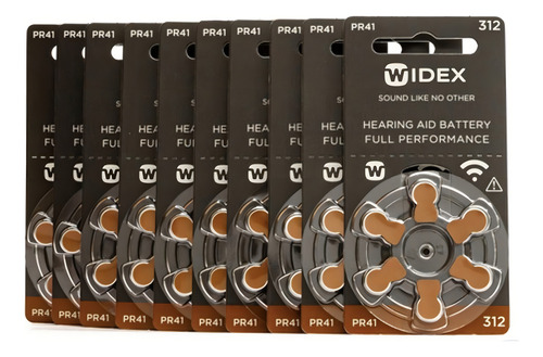 Widex Caja De 60 Pilas 312 Para Auxiliares Auditivos