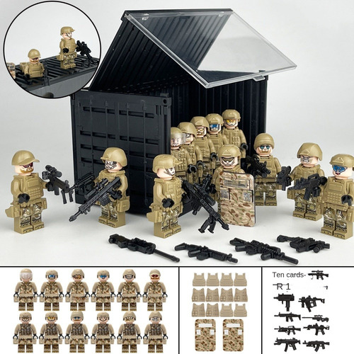 Minifiguras De Soldados Militares Juguetes - Desert Force