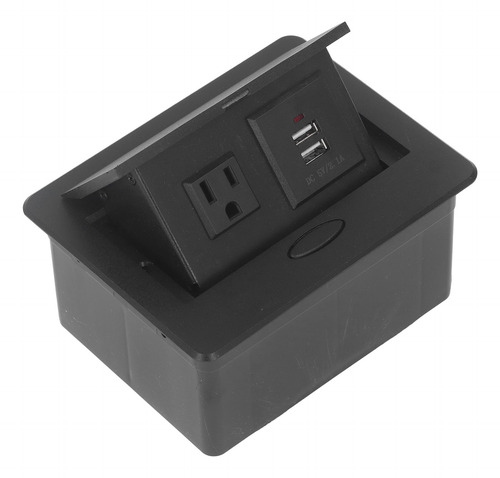 Enchufe De Escritorio, 2 Puertos Usb, Escritorio Integrado,