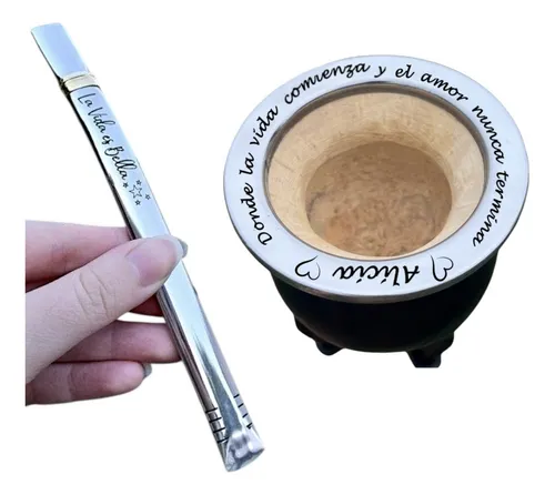 comprar Mate Camionero Y Bombilla Chata Personalizados Grabados