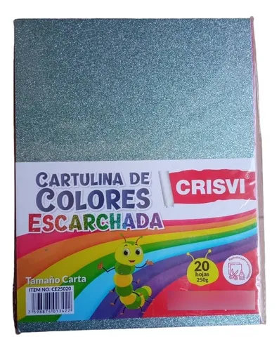 comprar Cartulina Escarchada Carta 10 Colores Surtidos Crisvi 20hjas