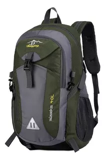 Mochila Deportiva Gym Casual Back Pack Impermeable Montaña M Color Verde Militar