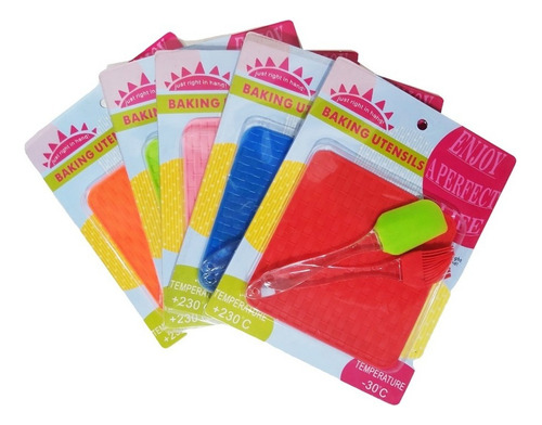 Set Reposteria Pincel Y Espatula Base Silicona - Sheshu Home Color Cuadradosurtido