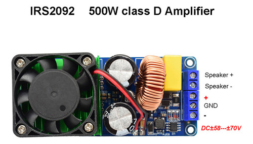 R Amplificador De Potência Digital Hifi Power Irs2092 500w