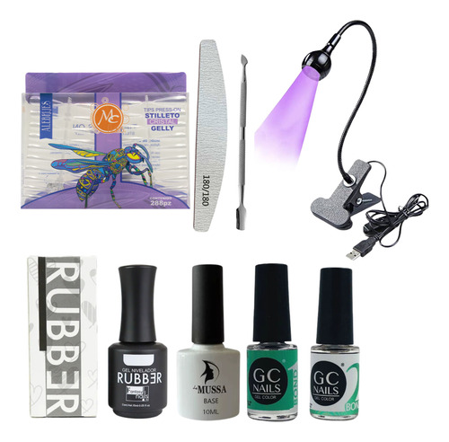 Kit Básico Completo Para Uñas Press On Uñas Soft Gel