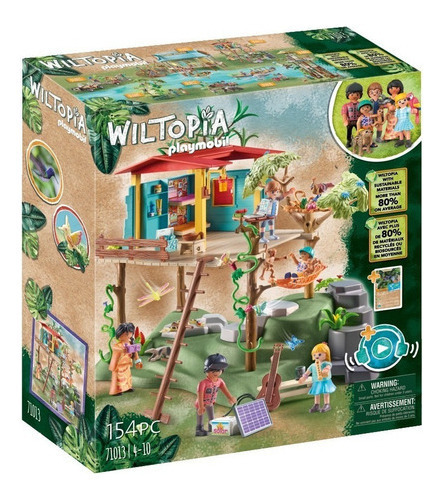 Figura Armable Playmobil Wiltopia Casa Del Árbol Familiar 154