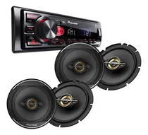 Comprar Combo Pioneer Estereo 235 + 2 Pares De Parlantes 1688