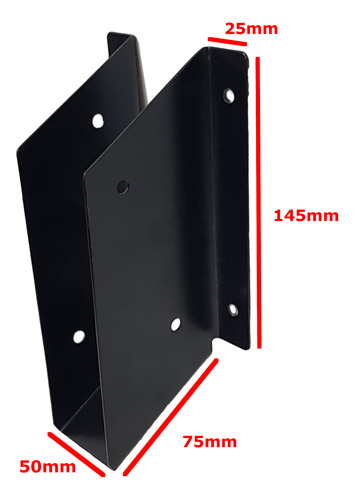10 Soportes Caja Aleta Exterior 2x6 Inclinado 30° Superior