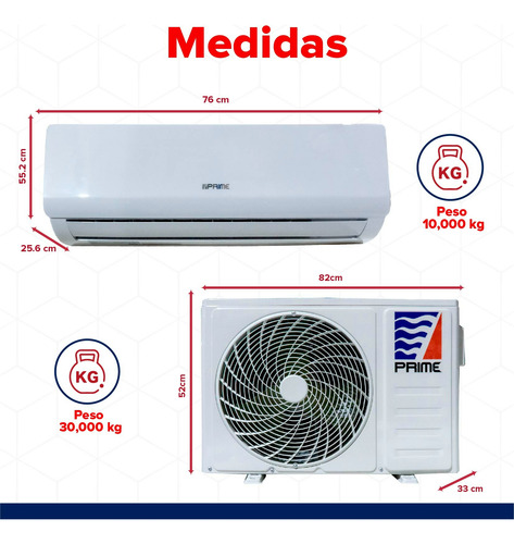 Minisplit Prime 1 Tonelada / Minisplit 110v Frío Y Calor