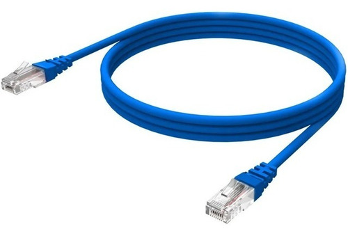 Patch Cord Cable De Red Cat6 Azul Qnet 3ft (0,9m)