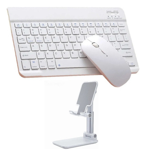 Juego De Soporte Plegable + Teclado Y Mouse Bluetooth