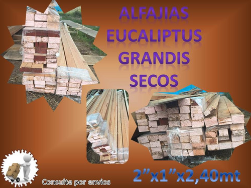 Imagen 6 de 9 de Alfajias De Eucaliptus Grandis Madera Clavador Rustica Seco