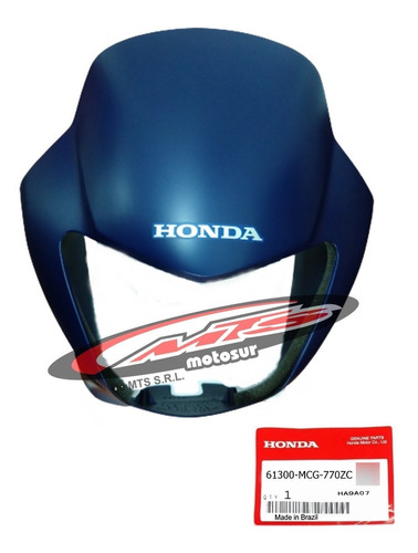 Frente Mascara Cubre Optica Honda Falcon 400 Azul Moto Sur