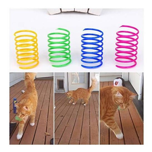 Espiral De Muelle Para Gatos De Plastico Resistente 12 Pzas