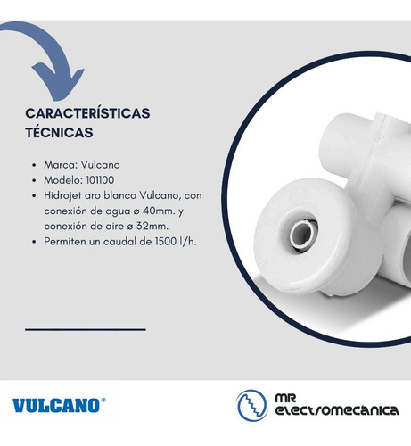 Imagen 7 de 10 de Kit Hidromasaje Vulcano Bomba Bad075+ Soplador Bsa700 + Acc.