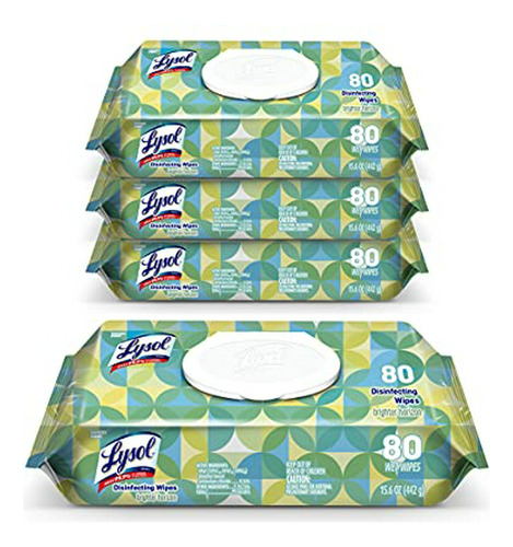 Toallitas Desinfectantes Lysol, Pack De 320 (pack De 4)