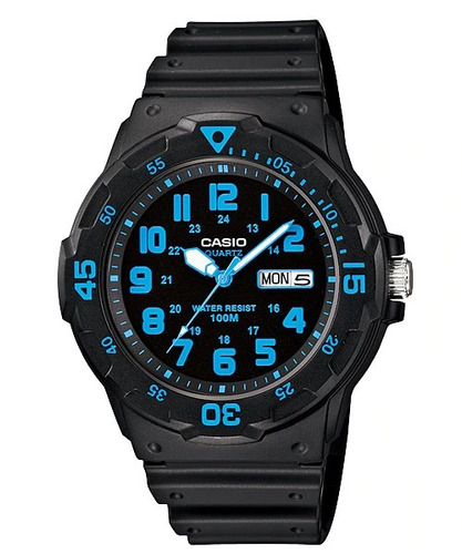 Reloj Casio Hombre Analog Mrw-200h-2b Wr100m Gtia 2 Años