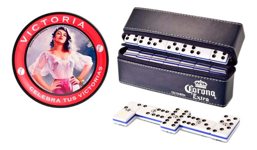 Domino Corona Extra Blanco Cierre + Portavaso Galas # 4