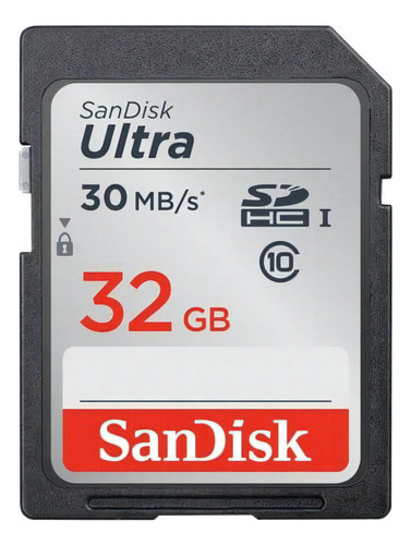 Tarjeta SDHC Sandisk Ultra de 30 MB/s clase 10 de 32 GB