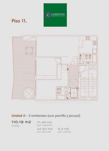 Imagen 10 de 10 de Piso 11° Con Terraza Y Parrilla - Emprendimiento En Belgrano