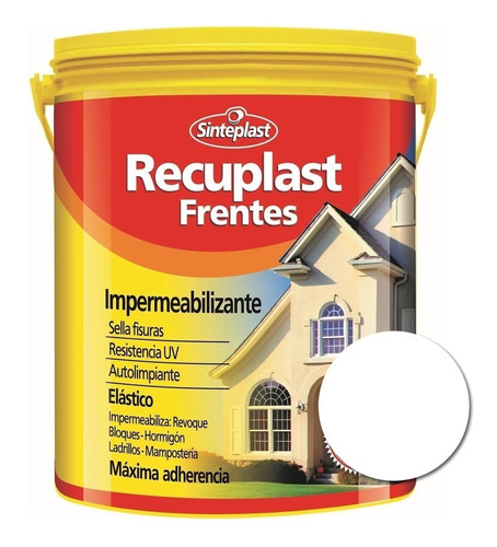 Recuplast Frentes Blanco 4 Lts Impermeabilizante Sinteplast