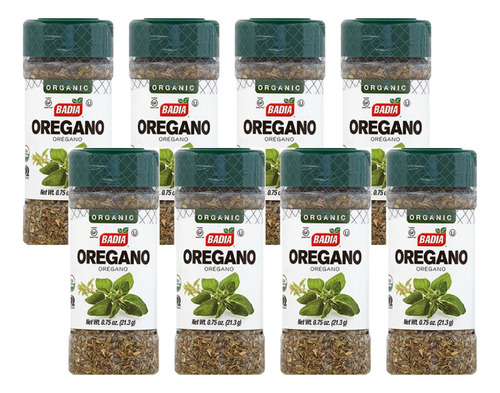 Pack X 8 Orégano Orgánico 21g Sin Gluten Vegano Kosher Badia