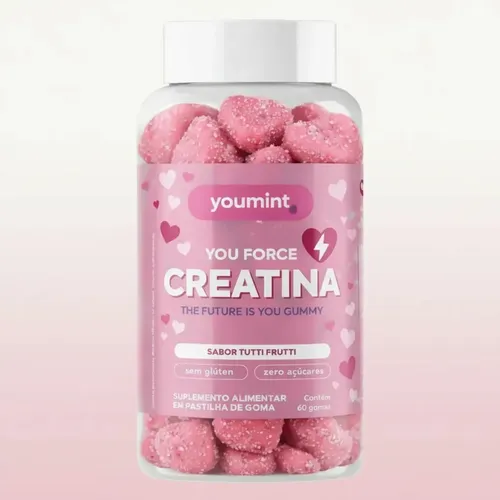 Creatina Gummy Zero Açúcar Tutti Frutti 60 Gomas Youmint Tutti Fr...