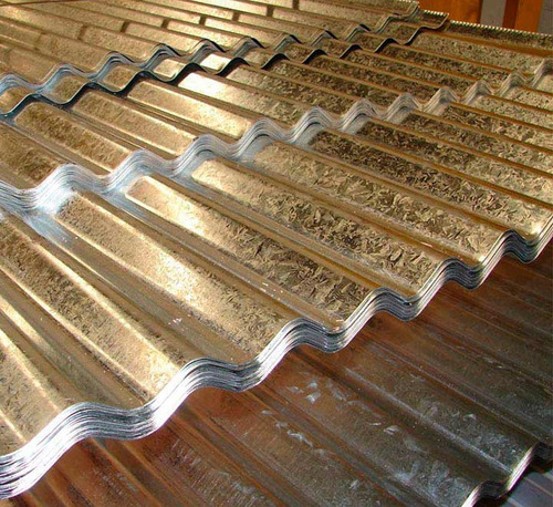Chapa Techo Galvanizada Acanalada C25 De 4x1,10x0,5 Gris