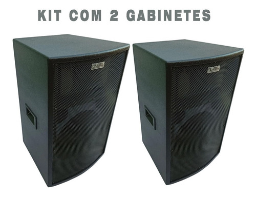 Imagem 1 de 5 de Kit Par De Gabinete Caixa De Som Vazio Asl Tp 12' + Dr+ Tw
